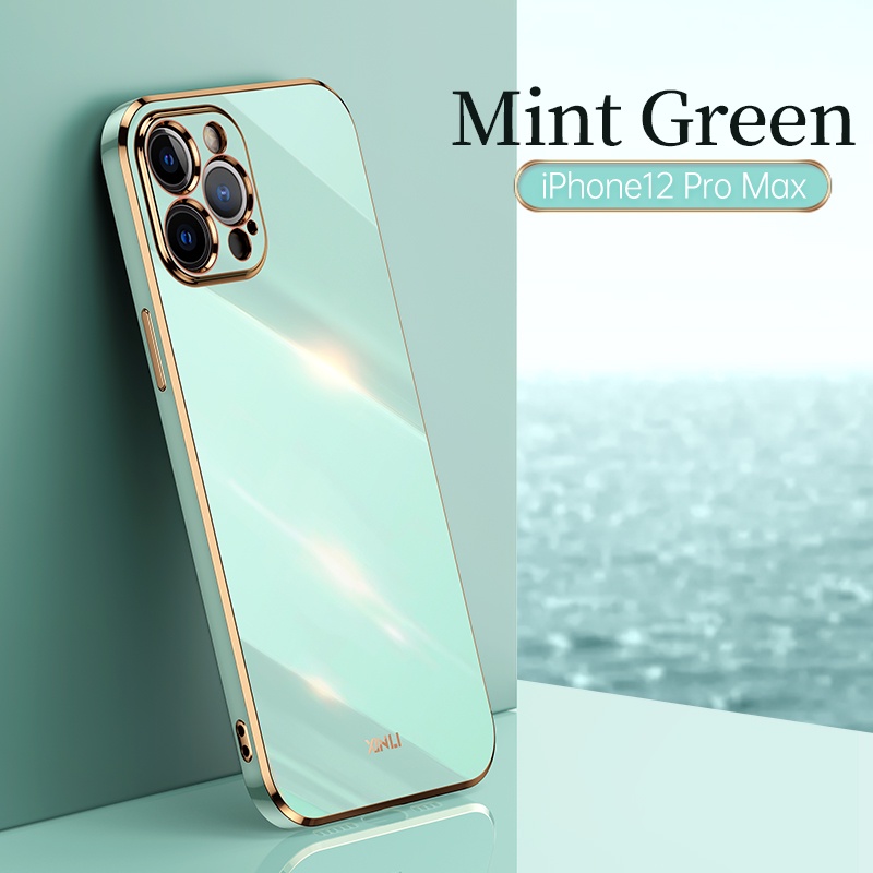 Ốp Điện Thoại Cứng Mạ Điện Cho iPhone 11 11Pro 11ProMax 12 12Pro 12Mini 13Mini 12ProMax Max
