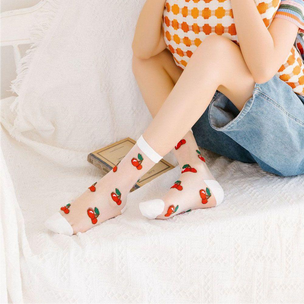 AROMA Tất Lưới Co Giãn Dễ Thương Cho Nữ