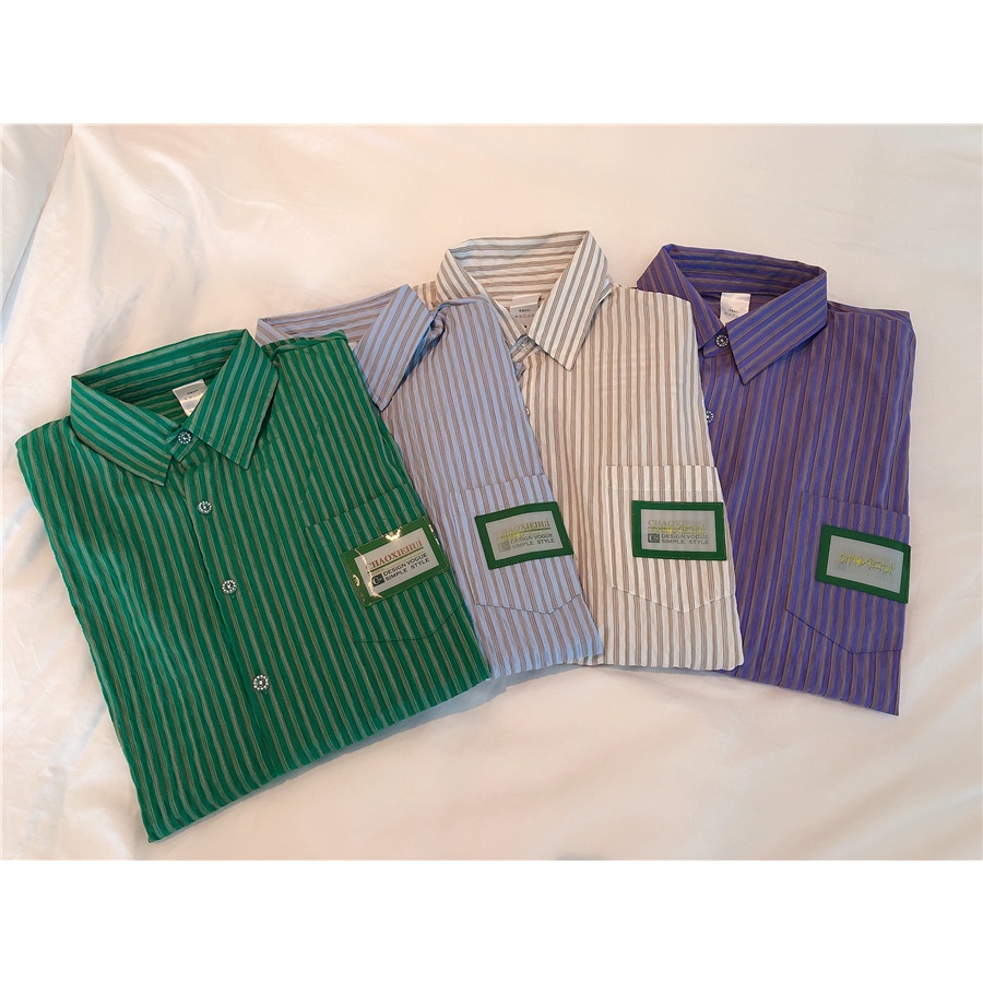 Áo Sơ Mi Tay Dài Kẻ Sọc Dọc Cao Cấp Thời Trang Hàn Quốc Cho Nam