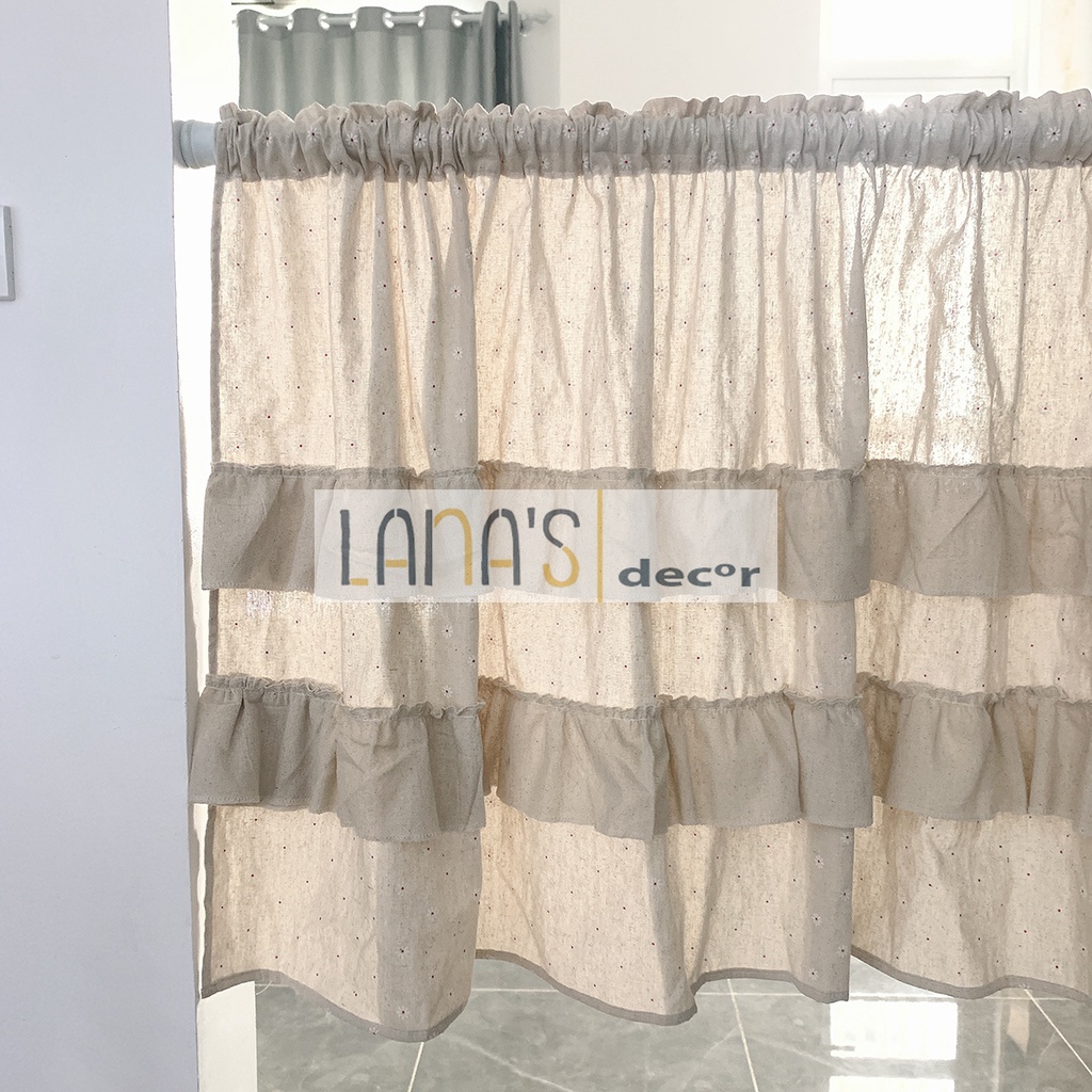 Rèm Bếp, Tủ, Rèm Cửa Sổ Bèo Nhún Vintage Trang Trí