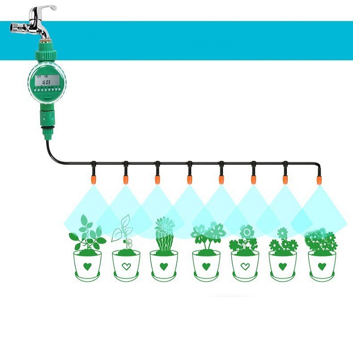 Bộ KIT: dùng Tưới Cây Phun Sương, Nhỏ Giọt 2 Trong 1 Cao Cấp