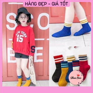 SET 5 đôi tất màu cổ kẻ phong cách Hàn Quốc cho bé (Ảnh thật + video)