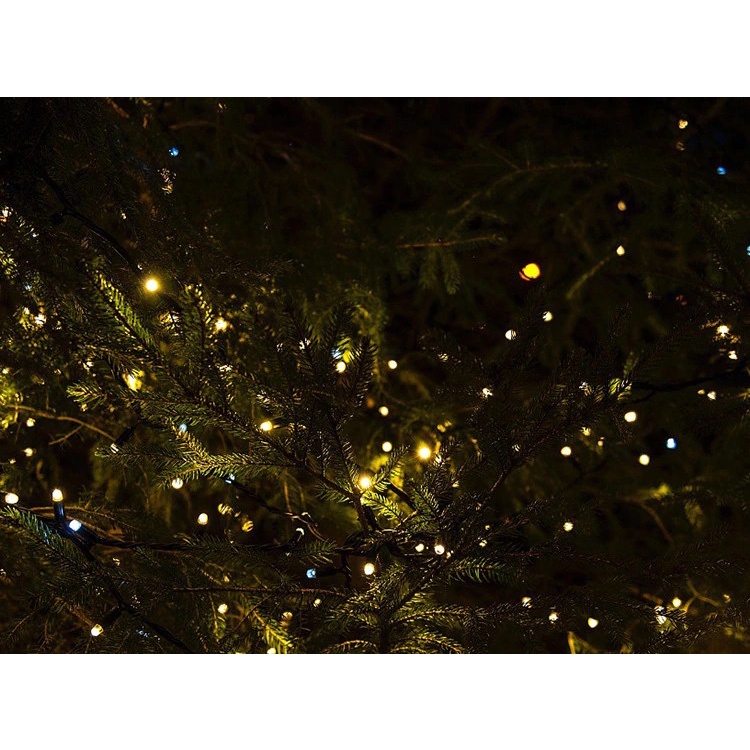 (Chọn Màu) 50M Dây Đèn Trang Trí 200 Bóng Led Tru Tròn Có Hộp Chỉnh Chế Độ Chớp Nháy Và Đứng Yên Chống Nước