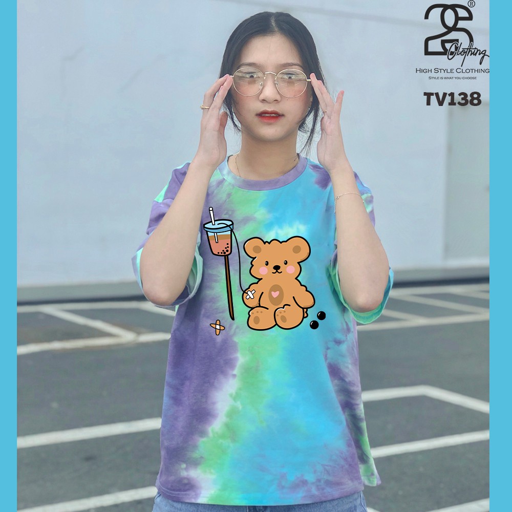 Áo Thun Tay Lỡ 2s Clothing Áo Phông Hình Teddy Dễ Thương Unisex Nam Nữ Cotton Oversize Form Rộng Giá Rẻ In Hình TV138 | BigBuy360 - bigbuy360.vn