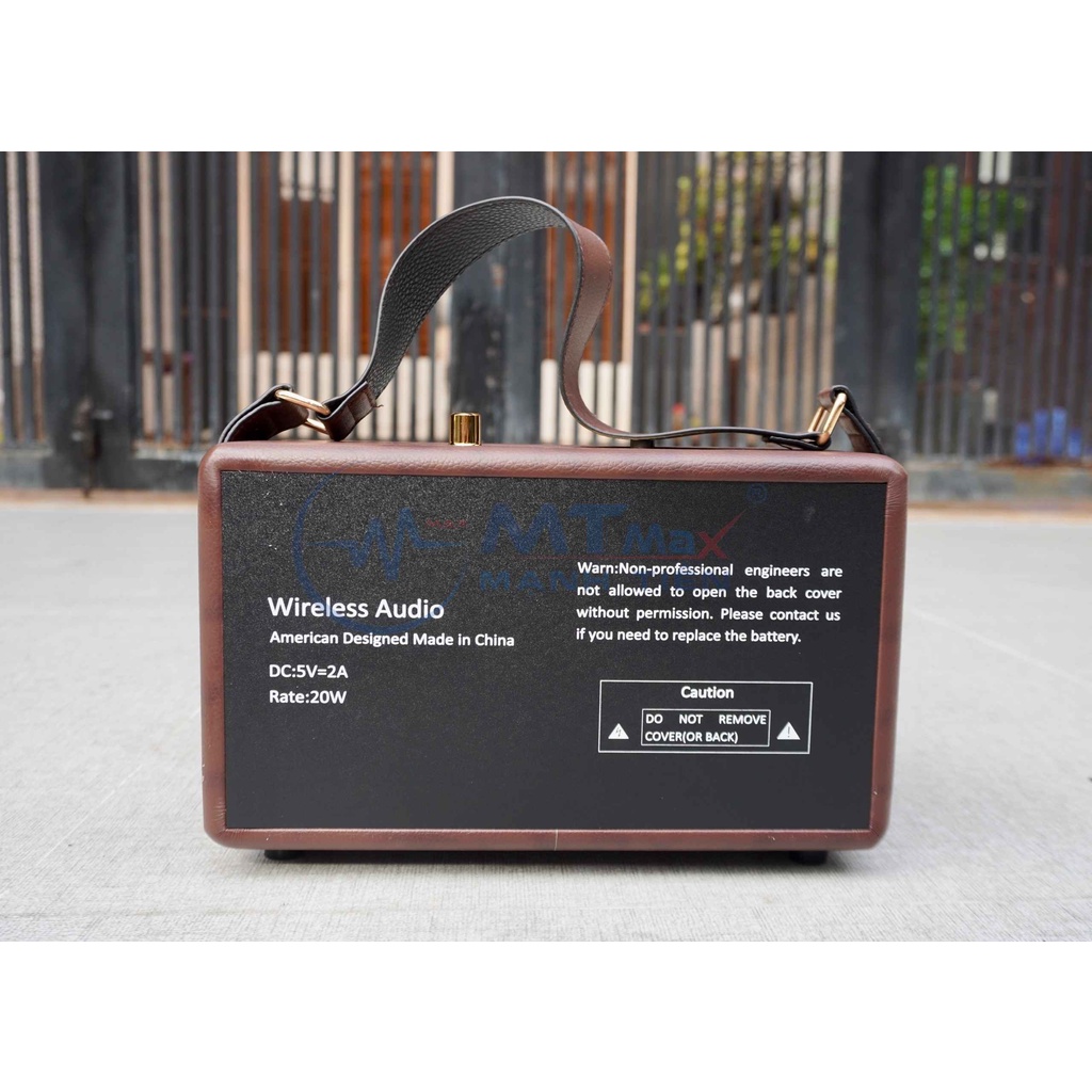 Loa Bluetooh Sk2025 nhỏ gọn nghe nhạc hay có hỗ trợ cổng micro thiết kế cổ điển vintage retro cực sang âm thanh hay