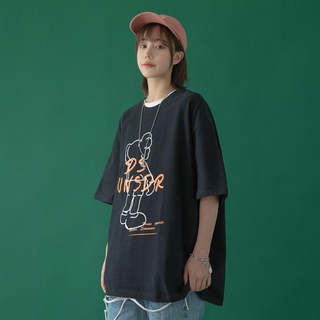 Áo Thun Nam Nữ Form Rộng Tay Lỡ Local brand Gấu Kaws Freesize Street wear Phong Cách Chất Cotton AN90