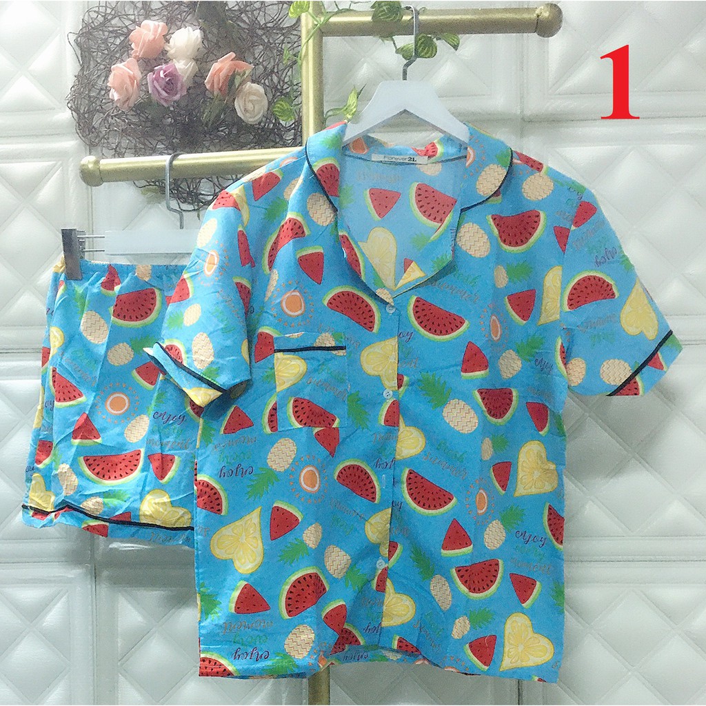 ✪ [BIGSIZE 75KG] BỘ NGỦ PIJAMA KATE LỤA THÁI QUẦN CỘC BIGSIZE 75KG ✪