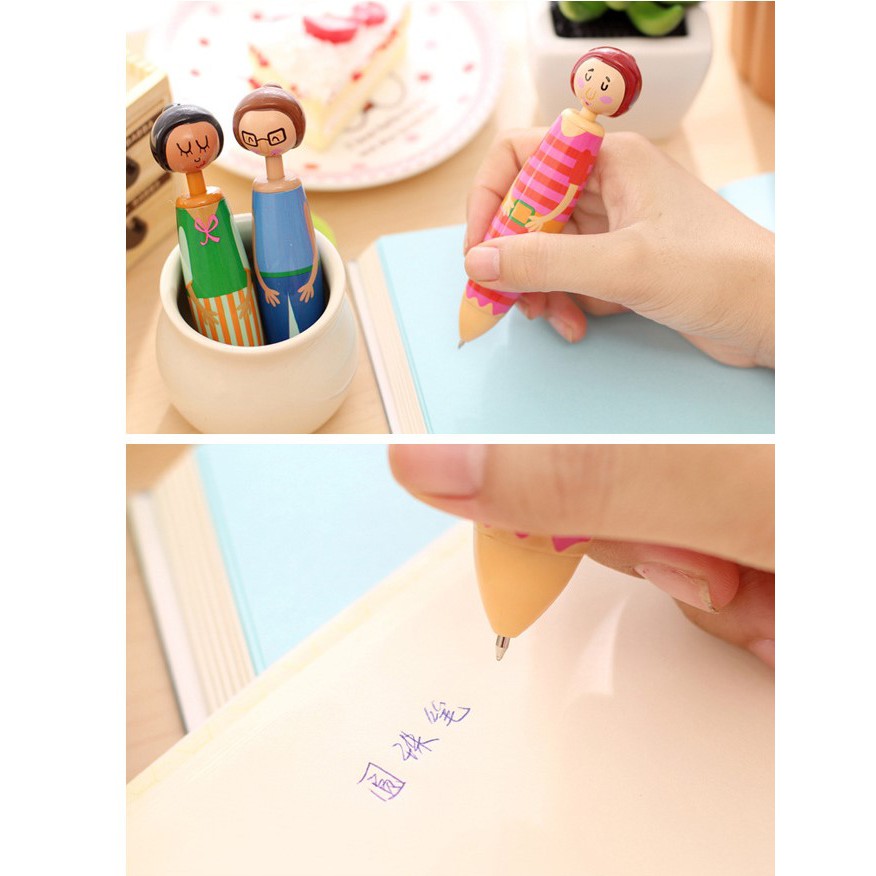 Bút bi kiểu đang độc lạ💓FREESHIP💓Bút bi hình búp bê kiểu dáng lạ mắt làm quà tặng cho bé,thiết kế xinh xắn 8488