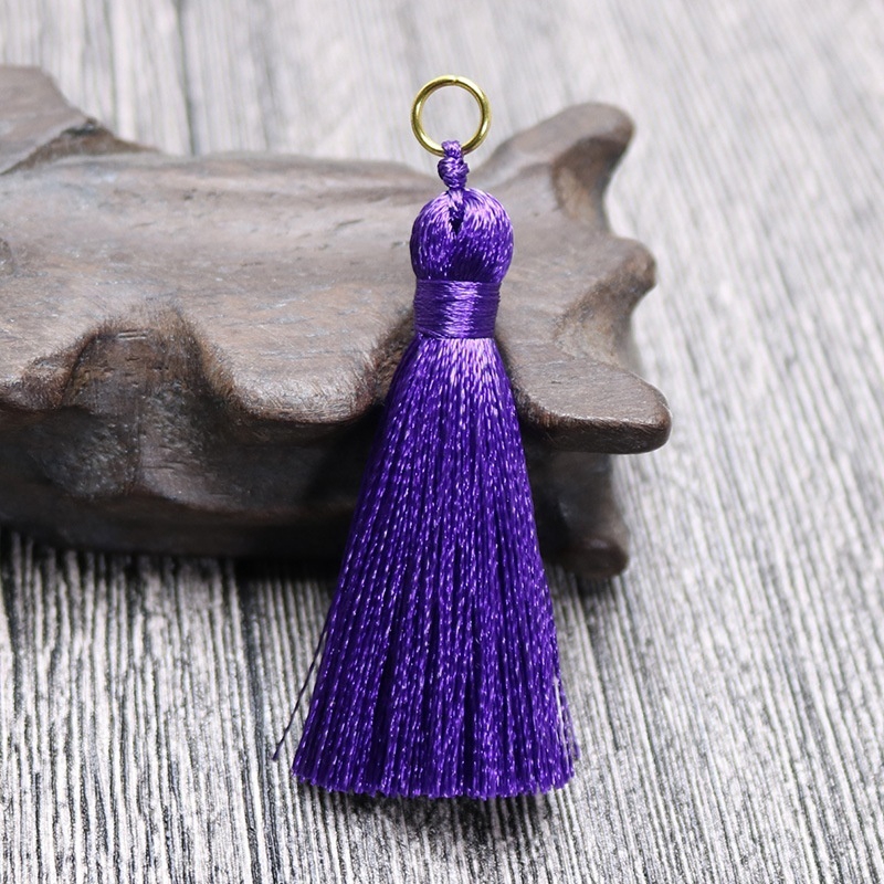 Set 10 Phụ Kiện Đánh Dấu Trang Sách Bằng Lụa Có Tua Rua