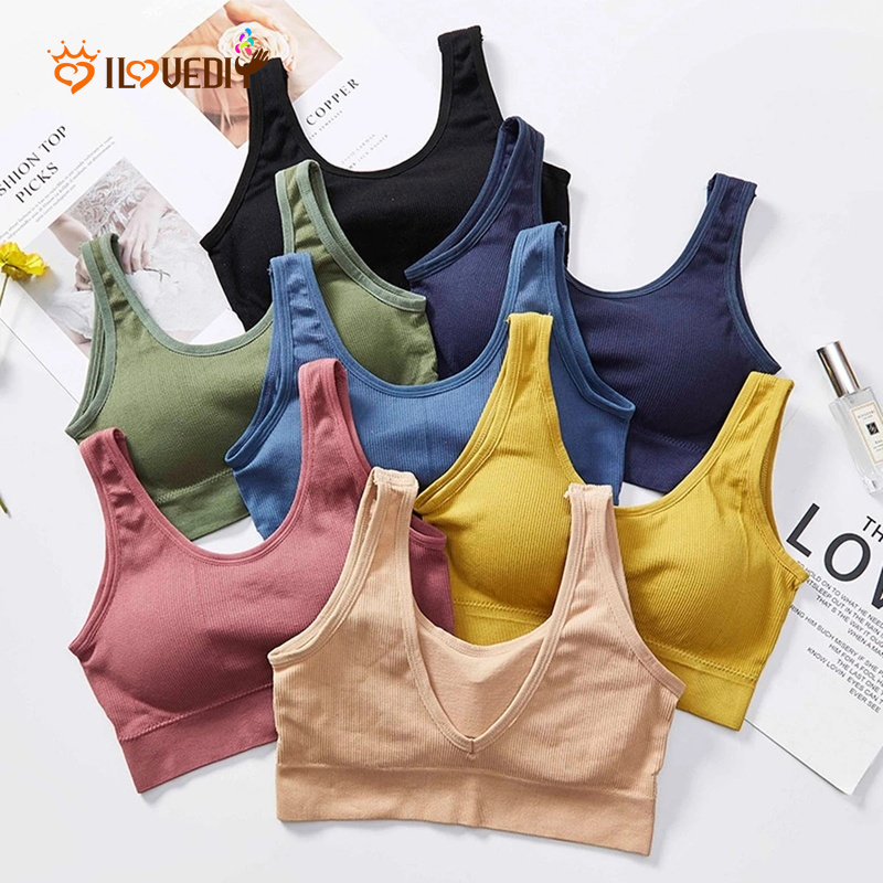 [ Women Beauty V-Back Sports Bra ][ Women Shock-proof Running Yoga Sport Bras ] [Breathable Comfortable Push Up Bra]