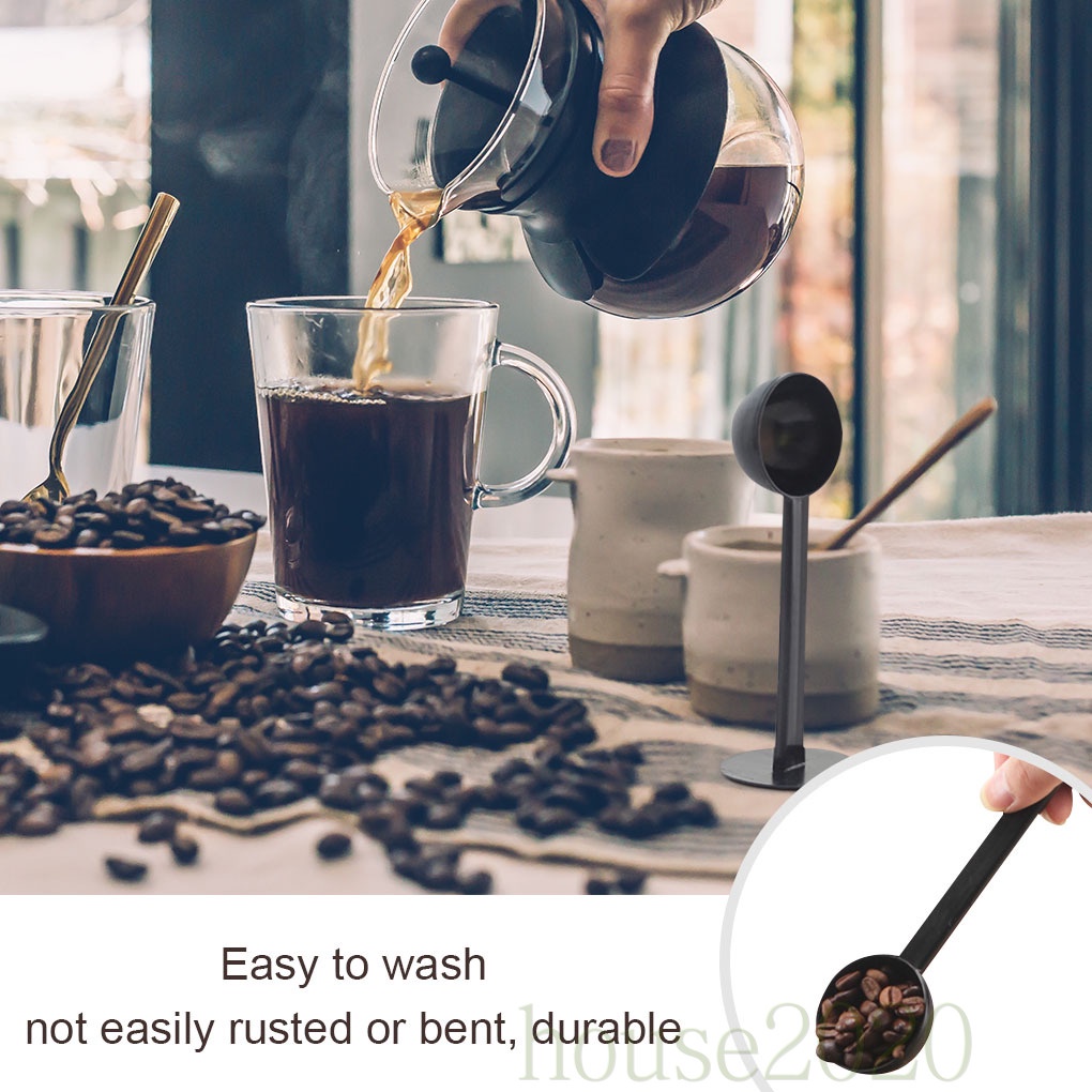 Muỗng đong hạt cà phê bằng nhựa 2 trong 1 10g có thể tái sử dụng tiện lợi