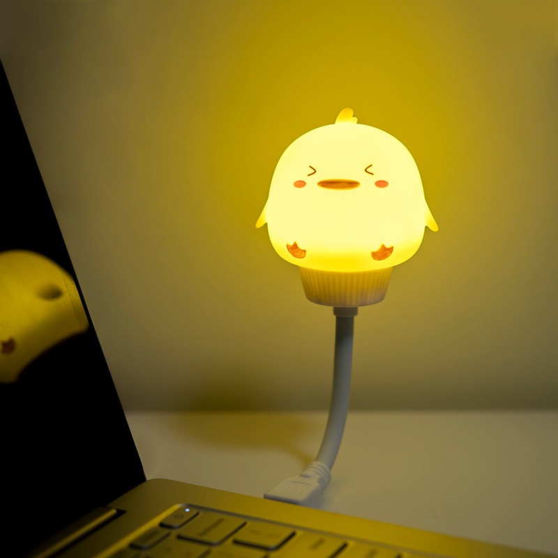 Đèn Ngủ LED Dễ Thương, Đáng Yêu Trang Trí Phòng Ngủ - Đèn Ngủ Thú Cưng Thỏ Con, Gấu Con, Mèo Con, Gà Con - Đèn Ngủ USB
