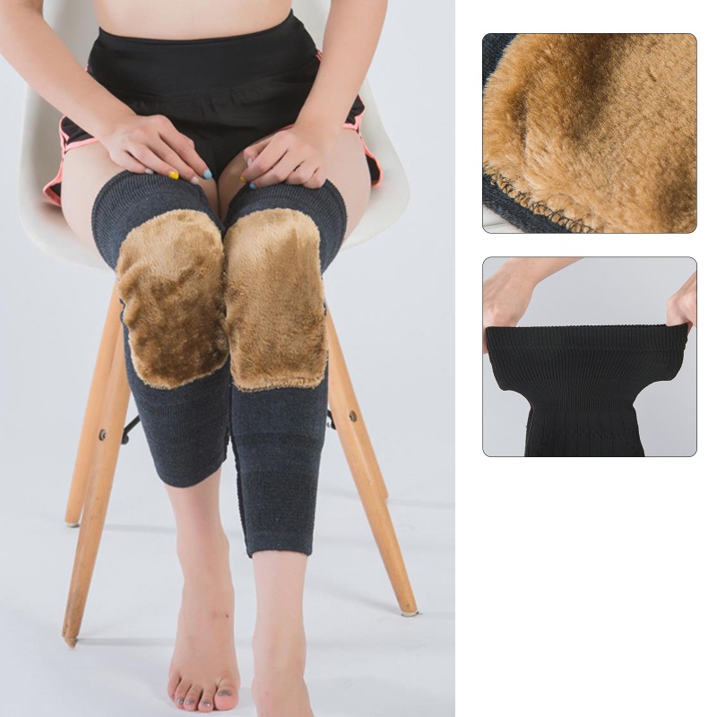 1 Cặp Đệm Bảo Vệ Đầu Gối Giữ Ấm Mùa Đông Tiện Dụng