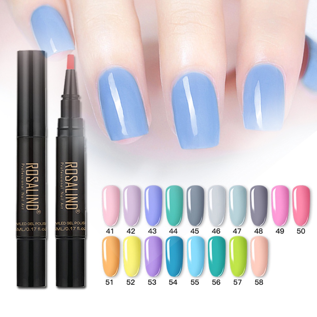 [Hàng mới về] Bút Sơn Móng Tay Gel Uv Đầu Mềm 5Ml Không Phai Màu