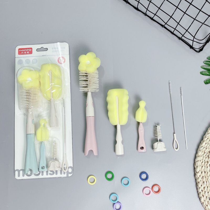 Cọ bình sữa 6 chi tiết Moonship siêu đẹp