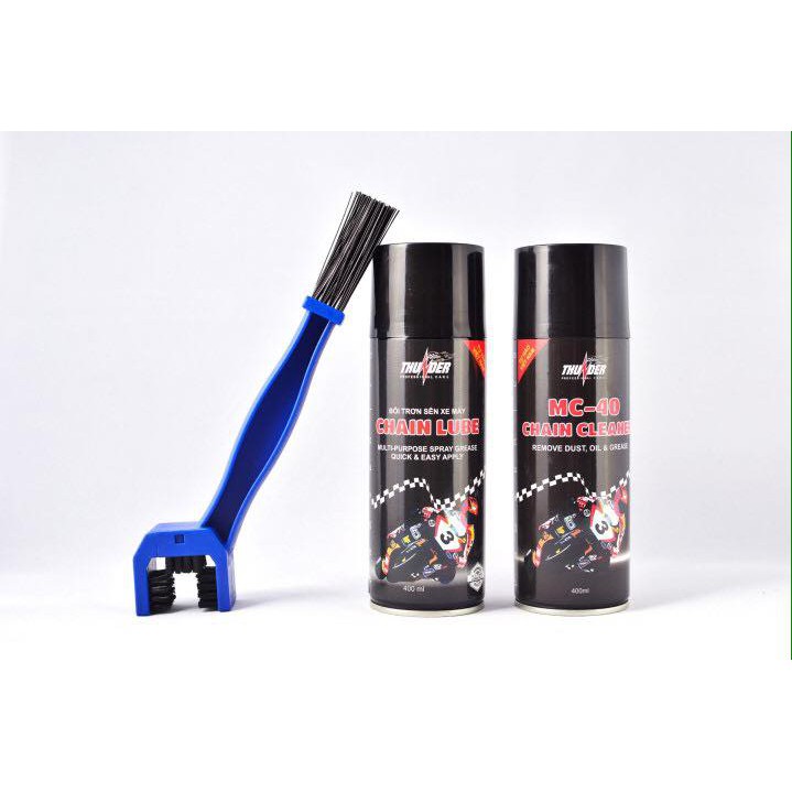 Bộ chăm sóc sên THUNDER 400ml ( vệ sinh sên , bảo dưỡng sên , bàn chải)