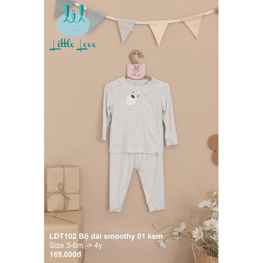 Little love - Bộ dài tay little love vải smoothy mềm mát cho bé