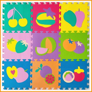  Thảm xốp cho bé hình trái cây  bộ 10 tấm - Kích thước mỗi tấm 30x30x1cm- Hàng Việt Nam 