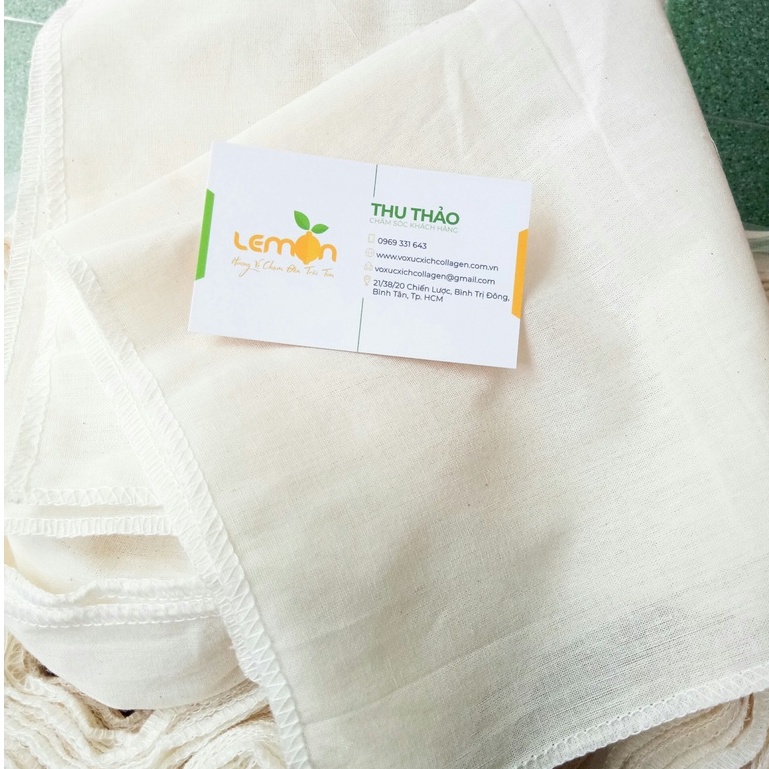 Khăn gói đậu chuyên dụng khổ 1 mét (nhiều size) - Chất liệu cotton 100% không tẩy trắng