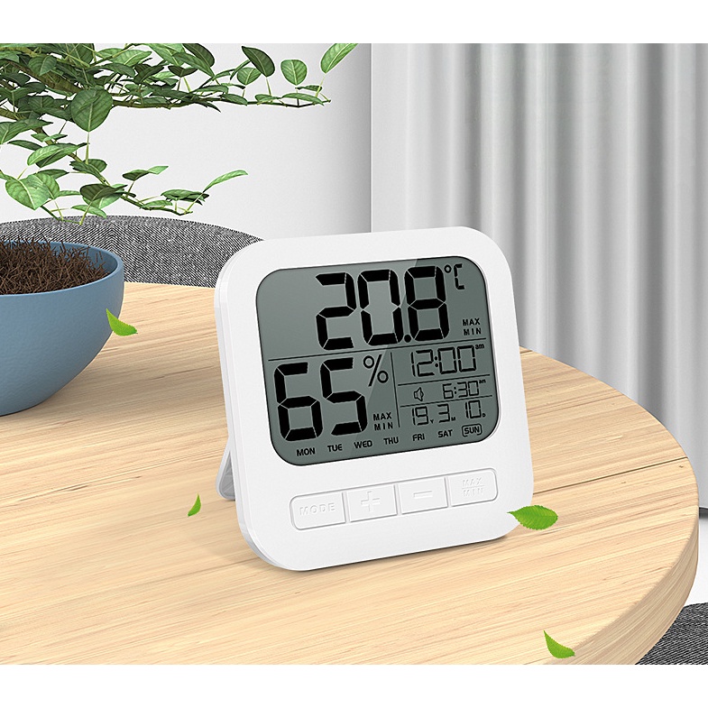 Nhiệt Ẩm Kế Điện Tử Đo Nhiệt Độ Và Độ Ẩm Phòng Ngủ Cho Bé SC9921 độ chính xác cao thiết kế sang trọng HÀNG CHÍNH HÃNG