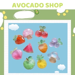 Charm / Phụ kiện nhựa hình trái cây 🍏🍒🍑🍉🍓🍍🥕🍇
