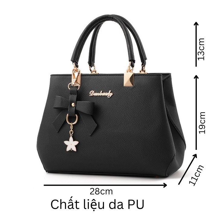 Túi xách công sở nữ DANBAOLY, túi nữ phong cách Hàn Quốc da PU sang trọng thiết kế tinh tế 28cm - BALILI