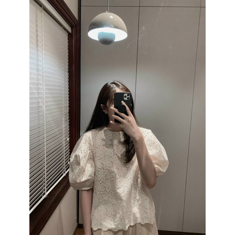 Áo Kiểu ZINNIE TOP hàng nhập quảng châu thiết kế tay bồng free size form sơ vin dễ mặc dễ mix đồ