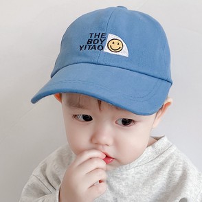 Mũ lưỡi trai thêu chữ và hình mặt cười phong cách hàn quốc thời trang cho bé trai