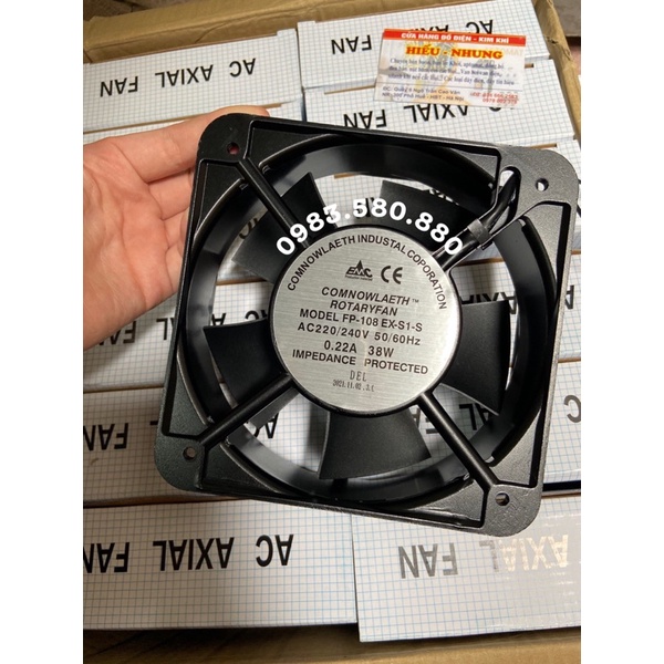 QUẠT TẢN NHIỆT 15x15x5.1cm 0.22 FP-108 EX-S1-S, QUẠT THÔNG GIÓ, TẢN NHIỆT TỐT, HÚT MÙI