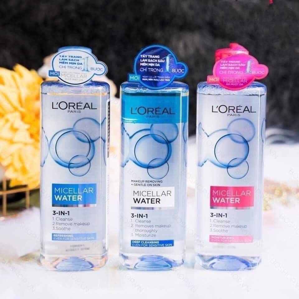 [Đủ màu] - Nước tẩy trang Loreal - L'Oreal Paris 3-in-1 Micellar Water 400ml