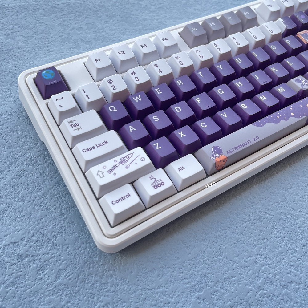 137 phím New Astronaut Keycap Cherry Profile người không gian anime PBT DYE SUB bàn phím cơ học keycap