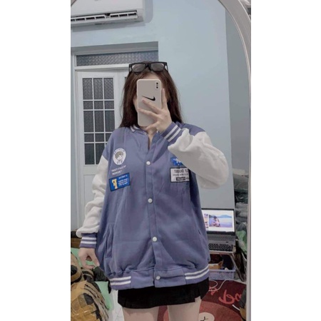 Áo Bomber Nỉ Ngoại Thêu Hình Cậu Bé , Áo Khoác Phông Nam Nữ | BigBuy360 - bigbuy360.vn