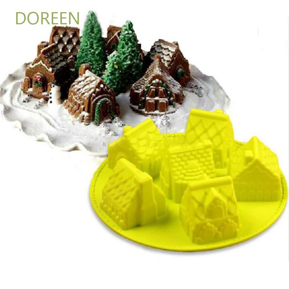 Khuôn silicon Mái Nhà 6x6cm đổ tạo hình cho bánh rau câu 3D, 4D
