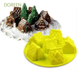 Khuôn silicon Mái Nhà 6x6cm đổ tạo hình cho bánh rau câu 3D, 4D