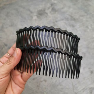 Lược cài tóc gợn sóng đen trơn (13cm)