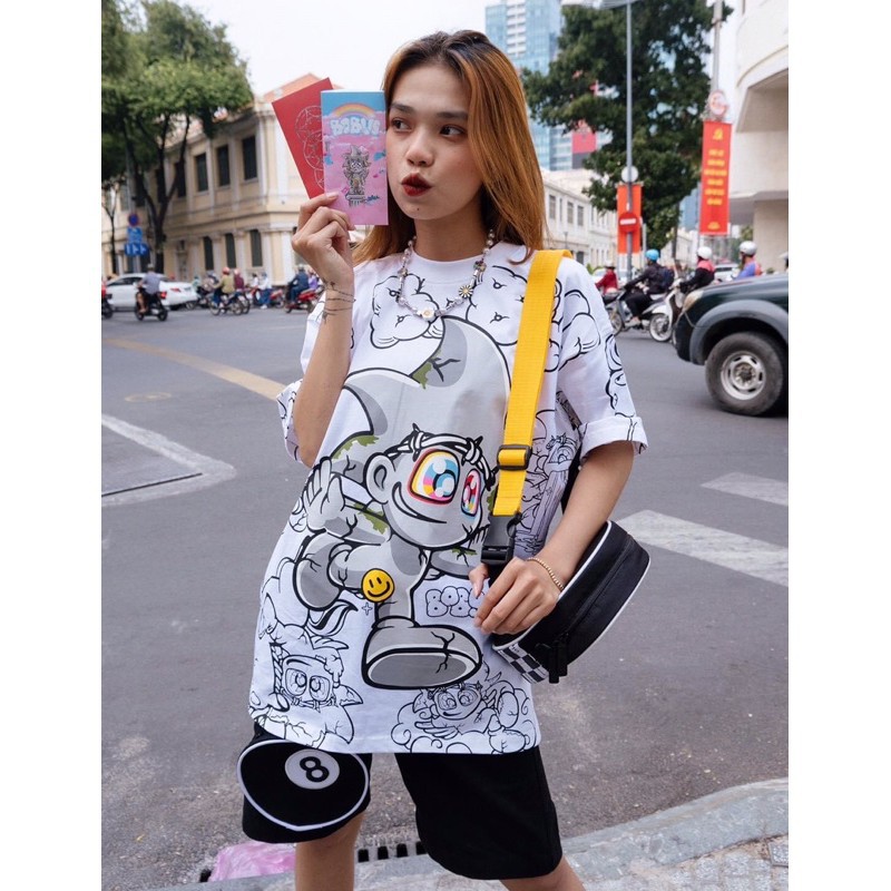 Áo thun unisex BOBUI, áo BOBUI tràn, áo tee bebibo bobui chính hãng