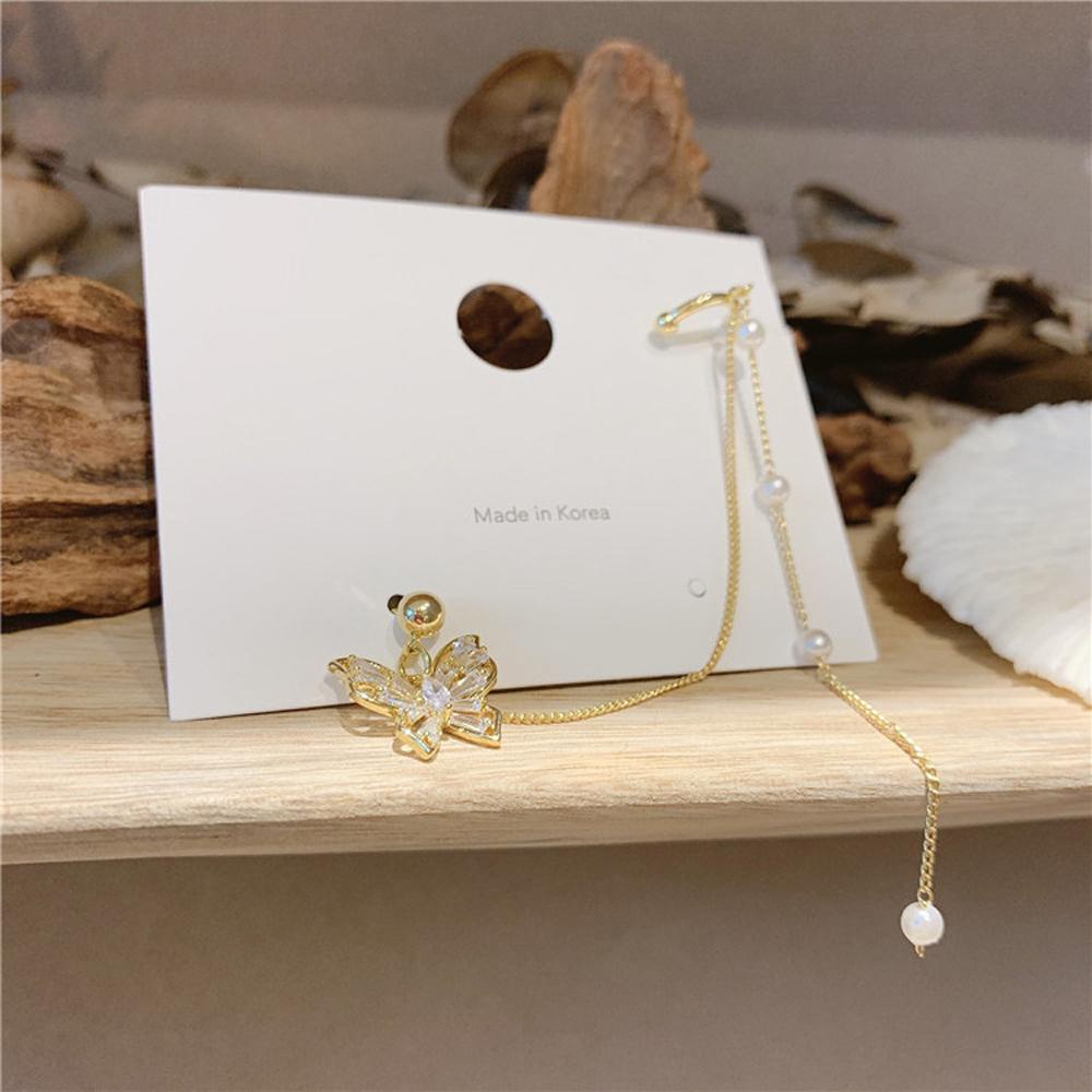 VANES1 Bông Tai Tua Rua Thời Trang Hàn Quốc