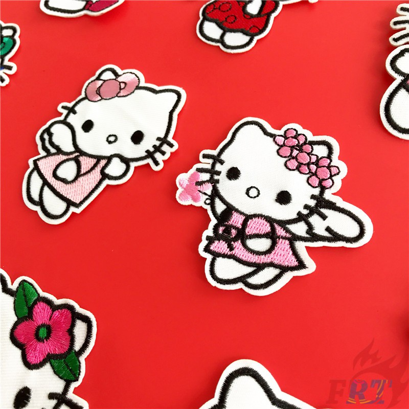 Miếng vá quần áo dạng ủi/ may DIY kiểu dáng Hello Kitty Sanrio S-1