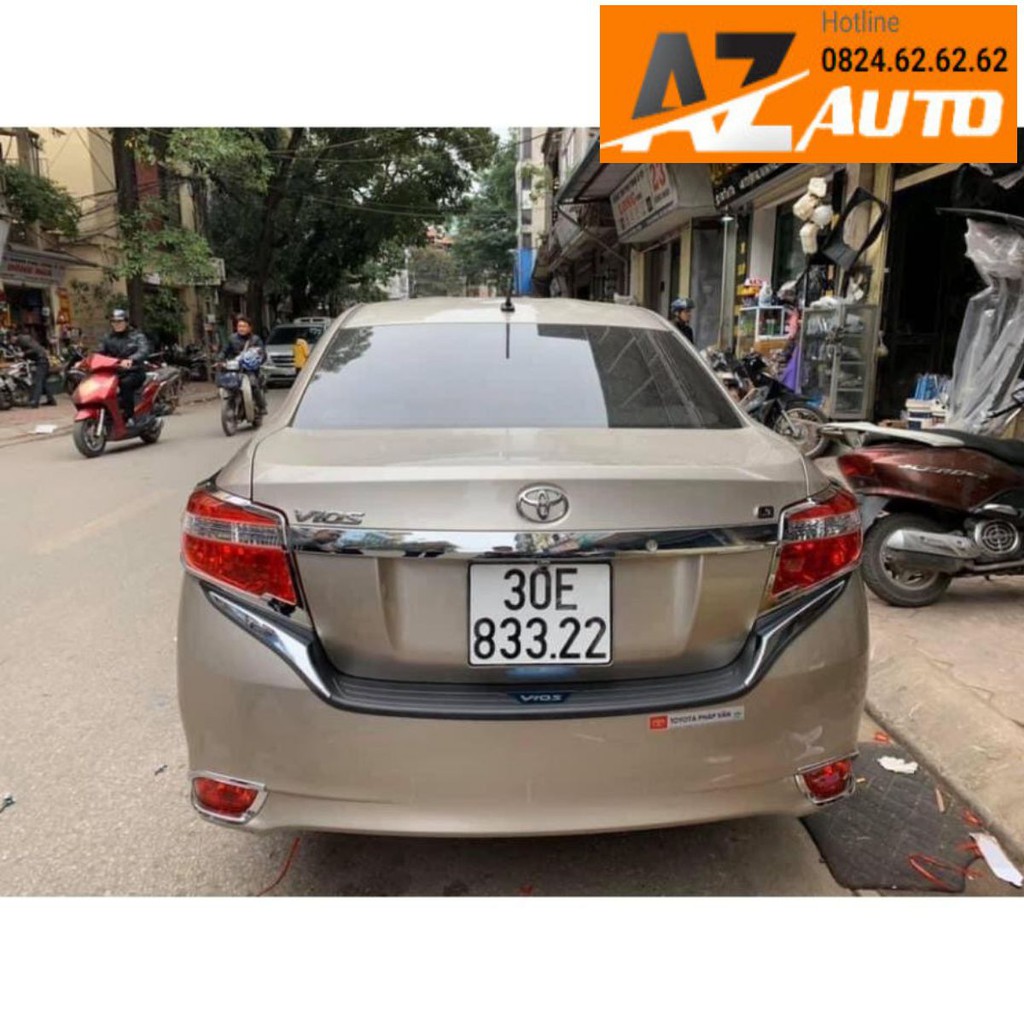 Ốp Chống Trầy Cốp Ngoài Xe Toyota Vios 2014- 2018, loại nhựa 3D cao cấp