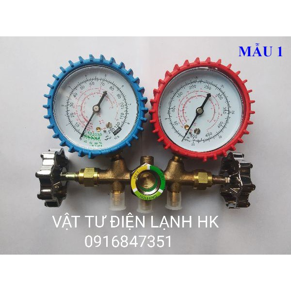 Đồng hồ đo gas đôi kèm dây nạp gas CT-536G , CT-536H,HF CT-536GF  (chọn đúng loại khi đặt hàng) Thường