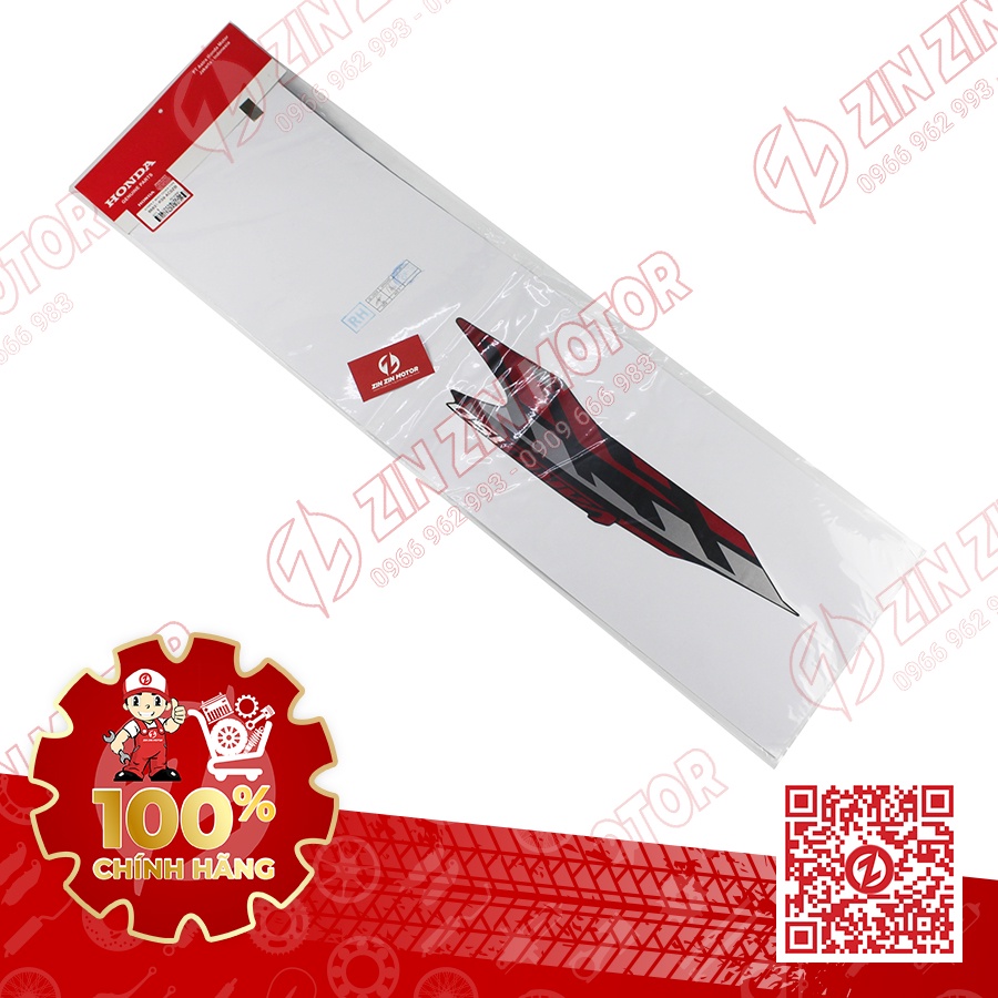 Tem Bụng Phải Vario 150 K59J Đen Đỏ 86831K59AC0ZB