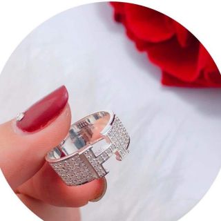 Nhẫn bạc ta kiểu hermes