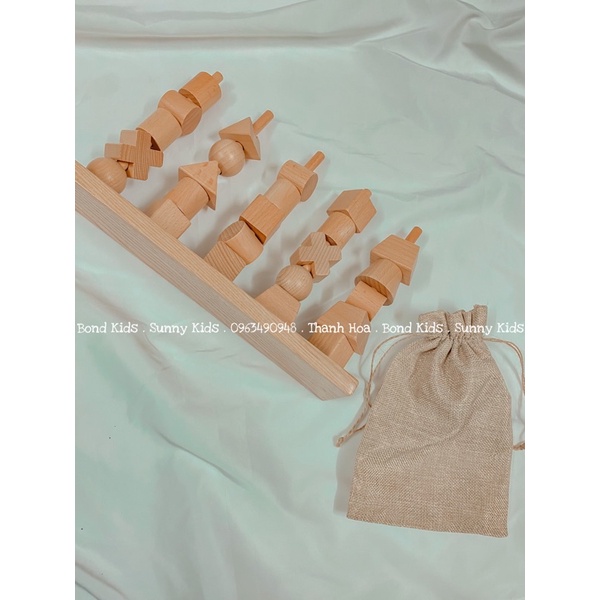 Trò chơi xếp các khối gỗ   cho bé yêu decor góc chơi  phong cách Hàn  góc học tập cho bé-BondKids