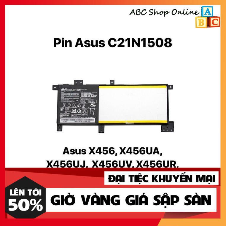 [Mã 273ELHA100K0 hoàn 7% đơn 500K]  Pin ASUS C21N1508, X456 X456UA X456UJ X456UV X456UR X456UF (HÀNG ZIN) 7.6V 38Wh