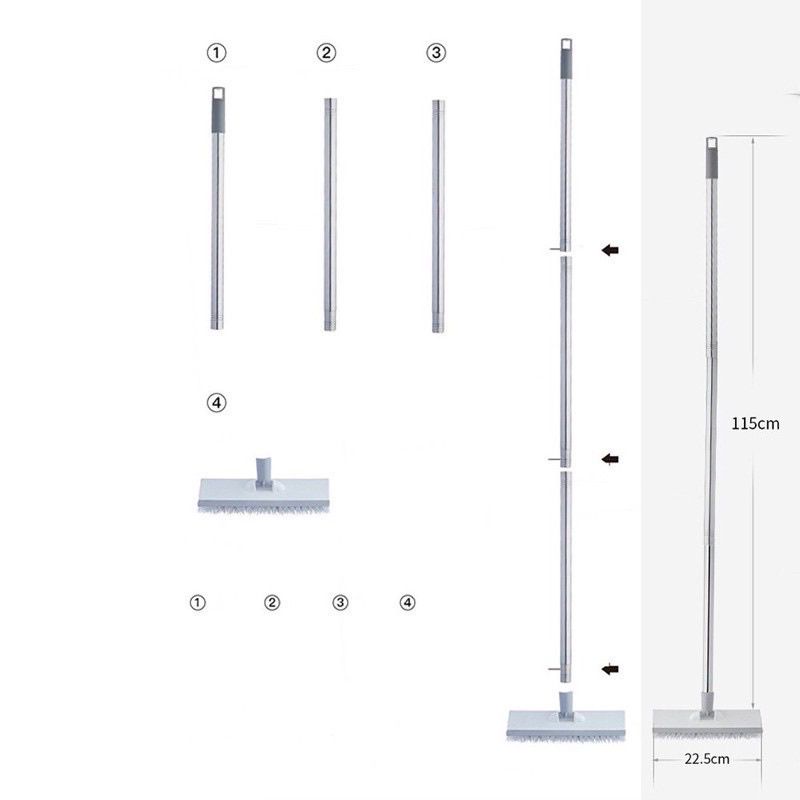 Chổi chà sàn gạt nước đa năng cán inox