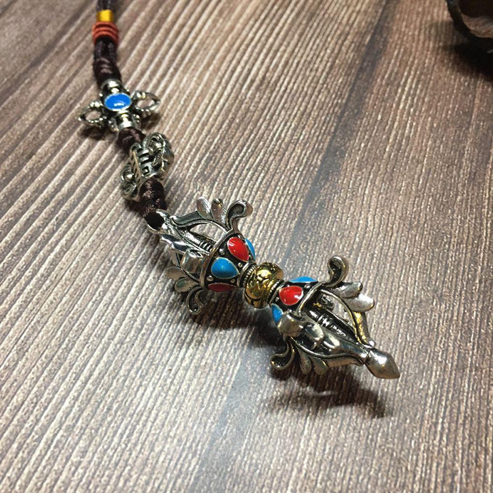 Vajra Chuông May Mắn Dây Thừng Bện Treo Túi Xách Hình Quỷ Làm Thủ Công DIY