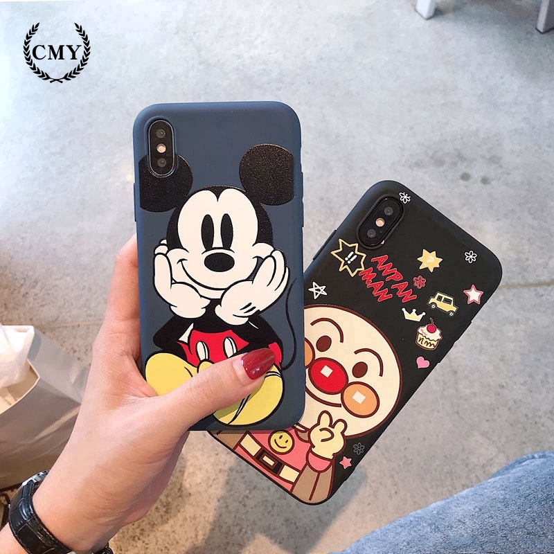 Ốp lưng hình chuột Mickey/Anpanman dành cho iPhone 11/11Pro/11Pro Max/X/XR/XS/XS MAX/7/8 Plus SE | BigBuy360 - bigbuy360.vn