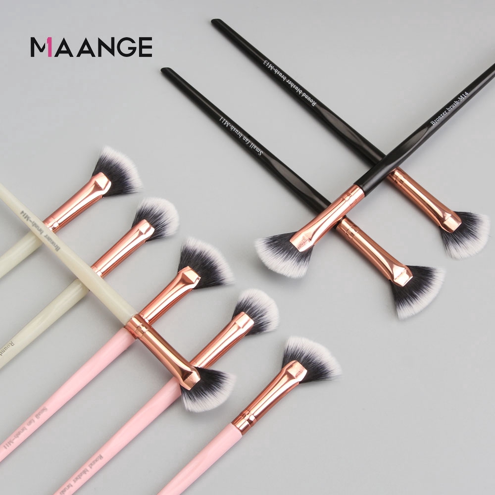 Set 3 Cọ Trang Điểm MAANGE Quạt Cỡ Nhỏ Kiểu Dáng Tiện Dụng