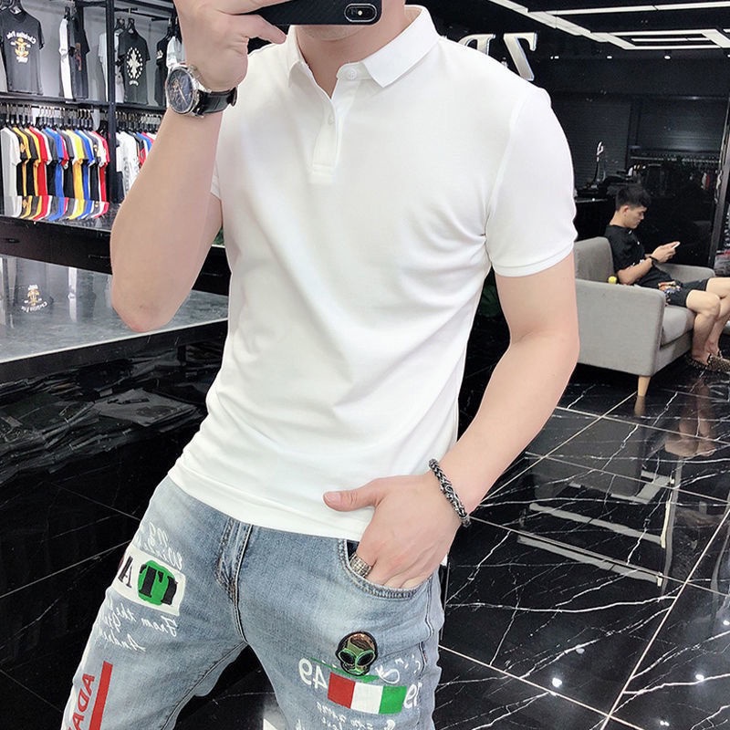 Áo thun nam POLO trơn vải cá sấu cotton cao cấp ngắn tay cực sang trọng