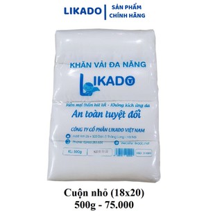 Khăn vải khô đa năng cho bé Likado 500g kích thước (18x20cm) 330 tờ (1 gói)
